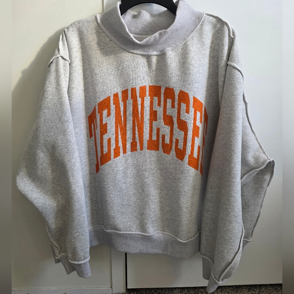 Reversible Tennessee Sweatshirt with Orange Lettering, L/XL